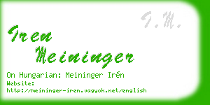 iren meininger business card